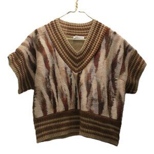 Sorriso Women's Top Sweater Knit Wool Beige XXL